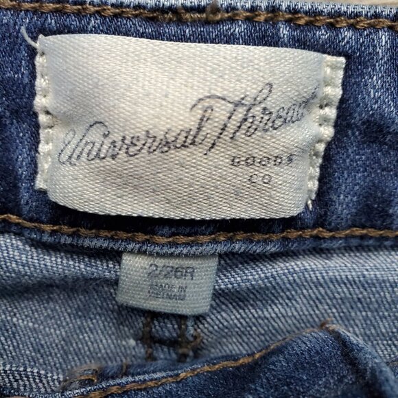 Universal Thread Jeans Womens 2/26R Blue High Rise Slim Straight - Picture 2 of 9